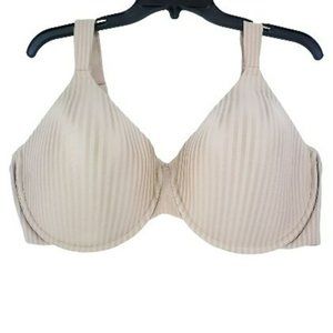 Playtex Perfectly Smooth Full Figure Underwire Bra Size 44DD Nude Stripe